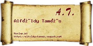Alföldy Tamás névjegykártya
